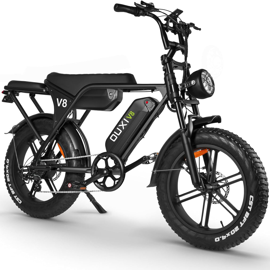 EA20V8 Electric Mountain Bike for Adults with Dual 48V 15Ah Removable Battery, 750W Fat Tire E Bike, Hydraulic Brakes